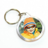 Пластиковый брелок круглый